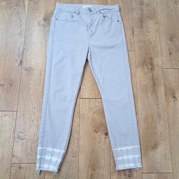 LOFT Denim - LOFT High Waist Skinny Crop Tie Dyed Ankle Gray Jeans